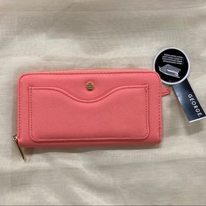 GEORGE Coral Envelope Clutch